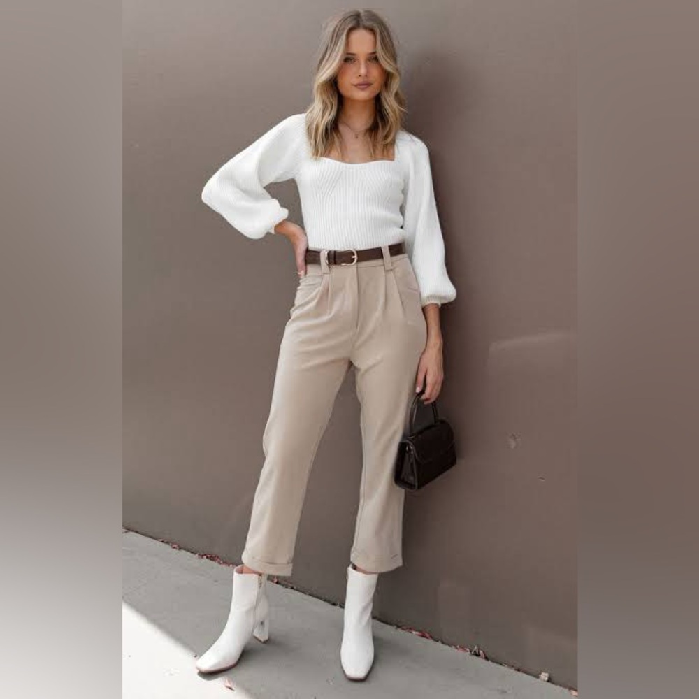 NWT Petal & Pup Lexie Pants Beige Khaki Size 0 Trousers Career Wear